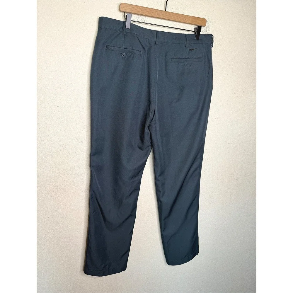 Nike Golf Dri-FIT Pants 36x34 Black Standard Fit Flat Front Performance Trousers